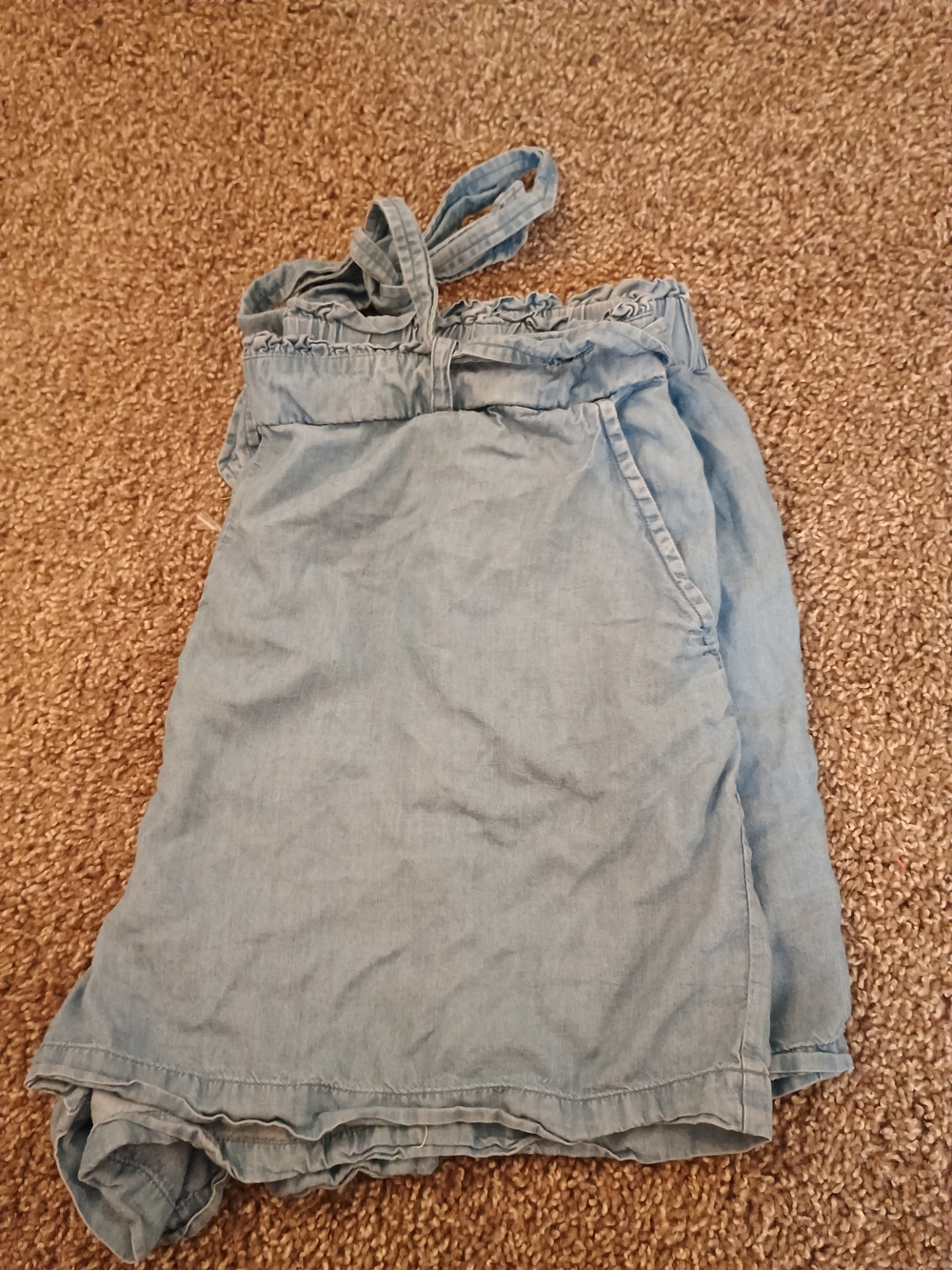 LC Lauren Conrad Light Blue Denim Shorts with Tie Waist